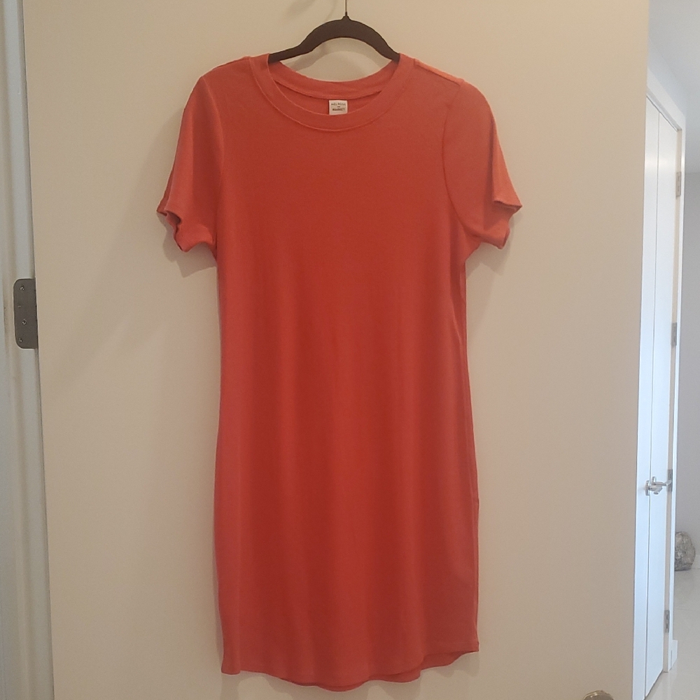 Melrose and Market Coral T-Shirt Dress